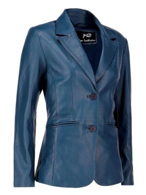 Women's Classic 2-Button Blue Blazer