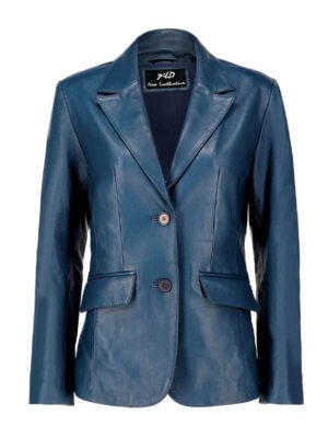 Women's Classic 2-Button Blue Blazer