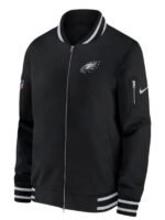 Philadelphia Eagles Sideline Coach Black Bomber Jacket